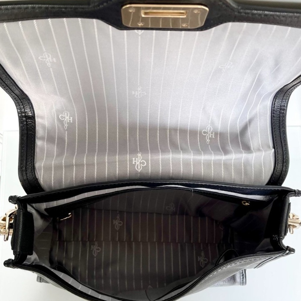 Cole Haan - Black Leather and Gold-Tone
Hardware Handbag - Picture 7 of 13